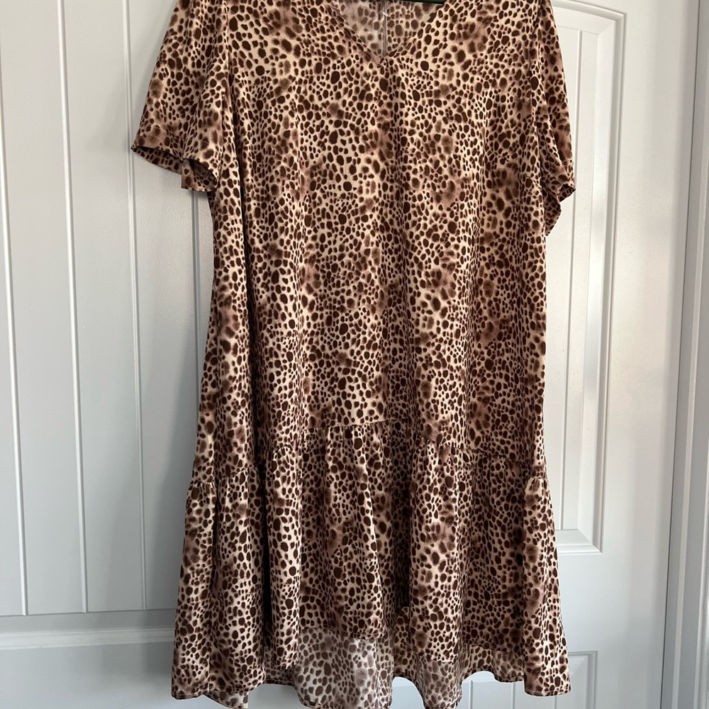 A New Day Leopard Print Midi Dress